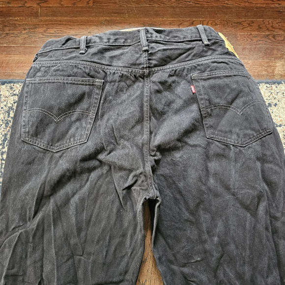 Levi's 550 Faded Black Relaxed Fit straight Leg Jeans Size Men's 46x32 - Picture 6 of 14